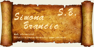 Simona Brančić vizit kartica